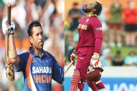 Tendulkar gayle double tons scored on same day happy coincidence