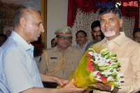 Ap cm chabdrababu naidu supported to governor narasimhan