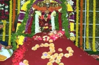 Durga devi atop indrakeeladri attired as gayatri devi on third day of dasara celebrations