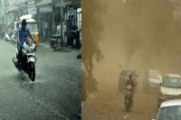 Rain hailstorm lash hyderabad