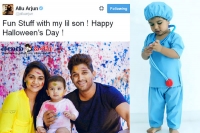 Allu arjun son allu ayaan turns little doctor for halloween day