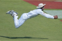 Mohammad amir take a dazzling catch to dismiss bravo