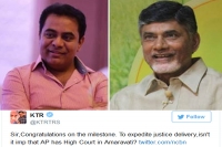 Ktr tweets to babu on high court saying sir