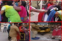 Women street fight in duvvada for road