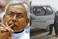 Stones hurled at nitish kumar s cavalcade cm safe