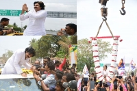 Grand welcome to janasena chief pawan kalyan on west godavari visit