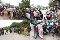 Prakasam district police lathi charge on amaravati farmers