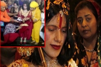 Radhe maa sparks row visits har ki pauri wearing shoes