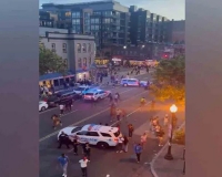 Gunshots panic on washington dc street people run for cover