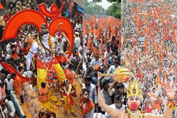 Sri rama navami shobha yatra starts in hyderabad