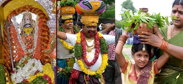 Bonalu celebrated in golconda