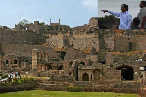 Army officers shocked to cm kcr on golkonda fort