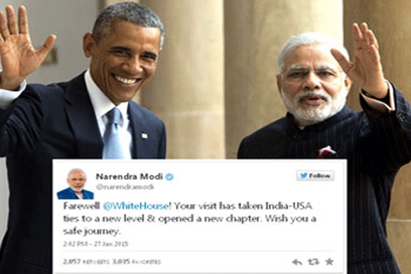 As obama leaves to saudi modi bids farewell