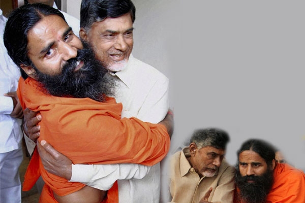 Ramdev baba meets on cm chandrababu naidu