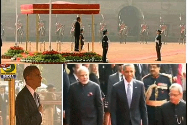 Grand welcome to barrack obama in rashtrapati bhavan